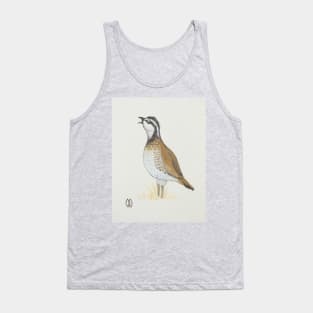 A bobwhite quail whistling a call Tank Top